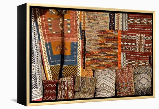 Oriental Carpets for Sale, Medina, , Marrakech, Morocco, North Africa-Guy Thouvenin-Framed Premier Image Canvas