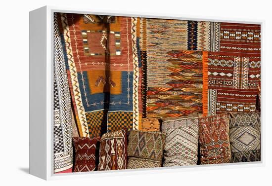 Oriental Carpets for Sale, Medina, , Marrakech, Morocco, North Africa-Guy Thouvenin-Framed Premier Image Canvas