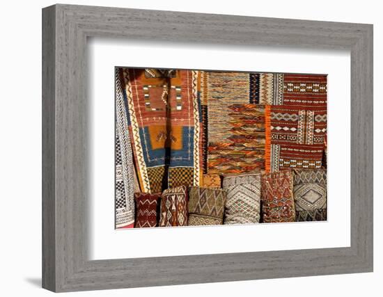 Oriental Carpets for Sale, Medina, , Marrakech, Morocco, North Africa-Guy Thouvenin-Framed Photographic Print