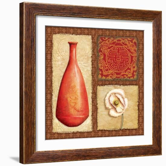 Oriental Collage II-Delphine Corbin-Framed Art Print