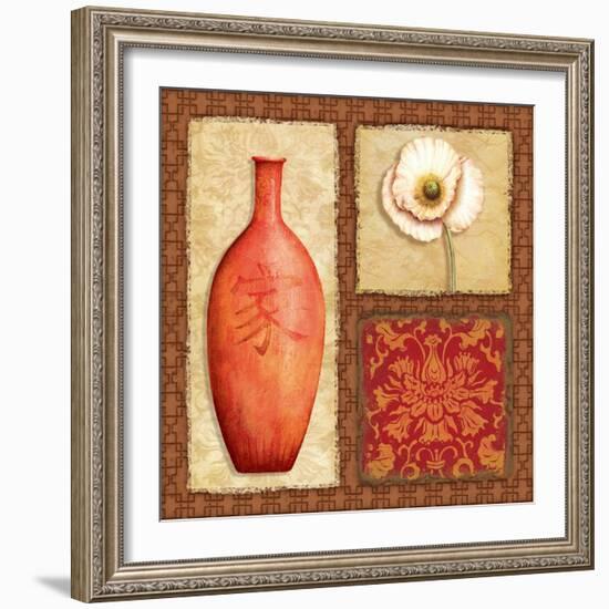 Oriental Collage III-Delphine Corbin-Framed Art Print