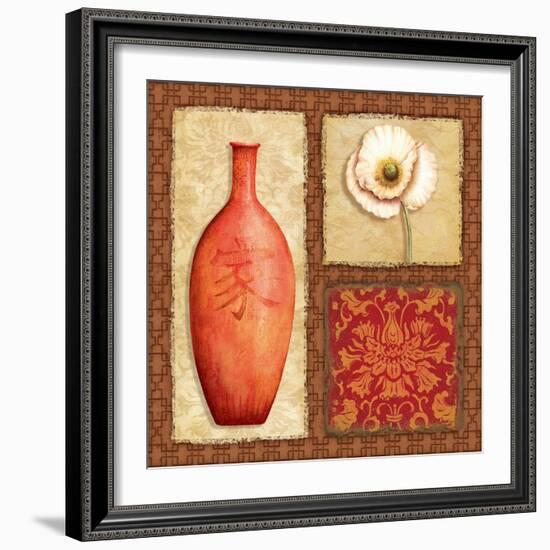 Oriental Collage III-Delphine Corbin-Framed Art Print