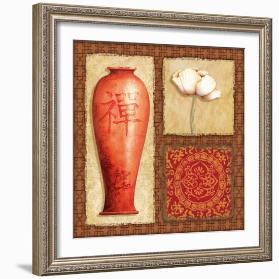 Oriental Collage IV-Delphine Corbin-Framed Art Print