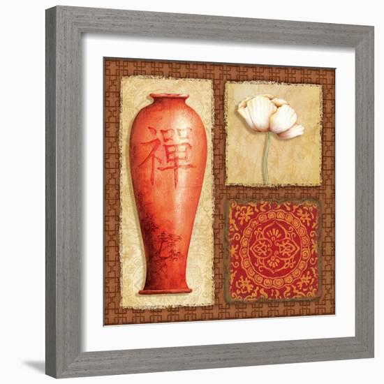 Oriental Collage IV-Delphine Corbin-Framed Art Print