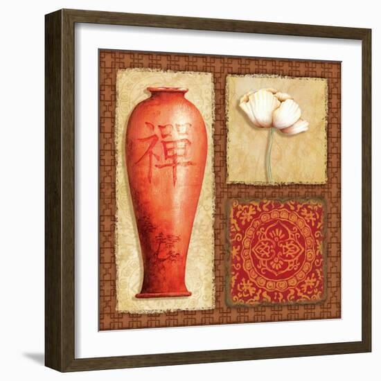 Oriental Collage IV-Delphine Corbin-Framed Art Print