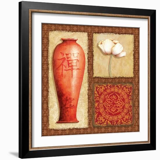 Oriental Collage IV-Delphine Corbin-Framed Art Print