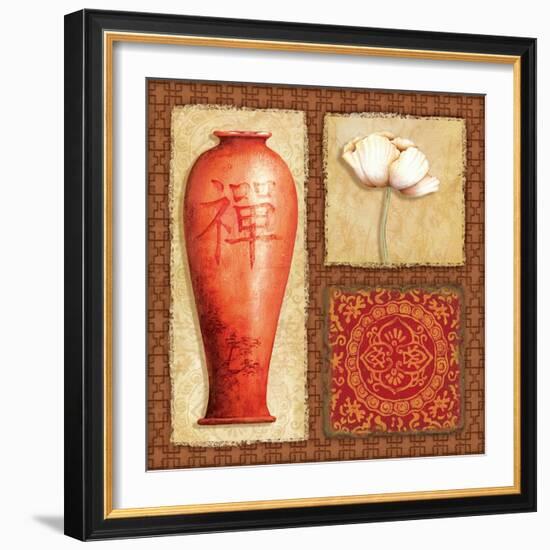 Oriental Collage IV-Delphine Corbin-Framed Art Print