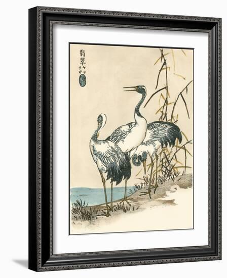 Oriental Crane II-Vision Studio-Framed Art Print