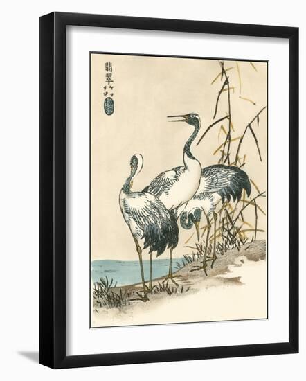 Oriental Crane II-Vision Studio-Framed Art Print