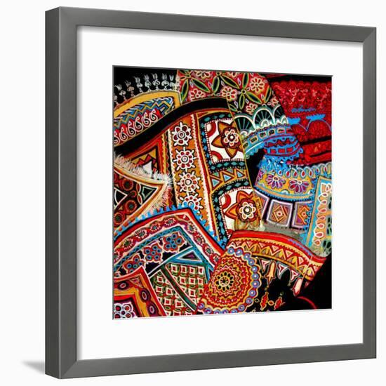 Oriental Fans-Linda Arthurs-Framed Giclee Print