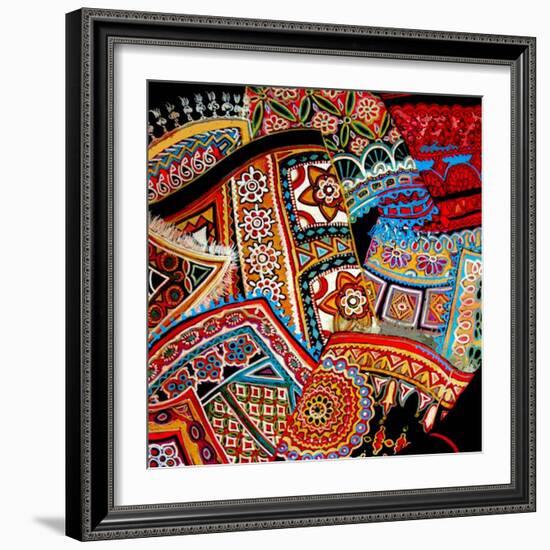 Oriental Fans-Linda Arthurs-Framed Giclee Print