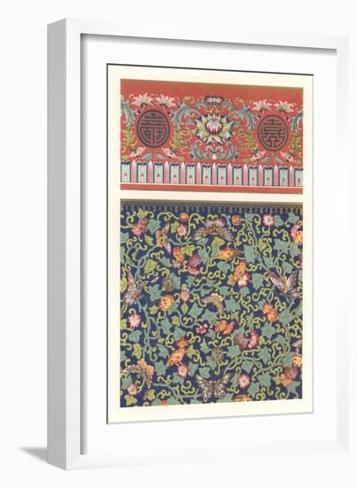 Oriental Floral Patterns-null-Framed Art Print