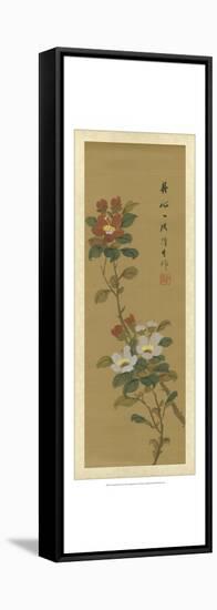 Oriental Floral Scroll V-null-Framed Stretched Canvas