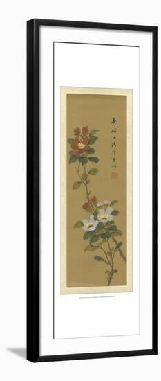 Oriental Floral Scroll V-null-Framed Art Print