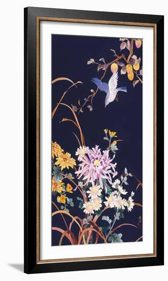 Oriental Flowers & Bird-Haruyo Morita-Framed Giclee Print