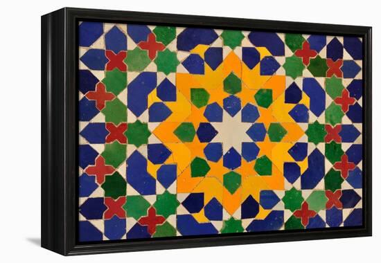 Oriental Mosaic Decoration-p.lange-Framed Stretched Canvas