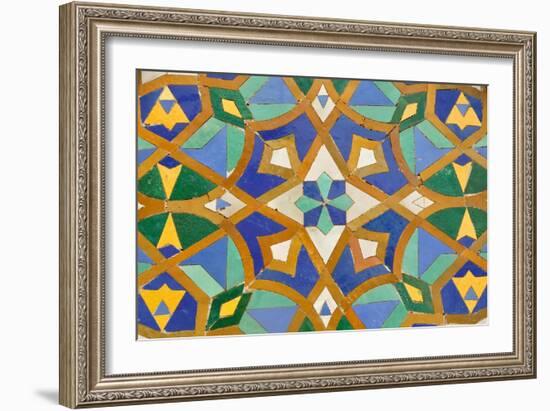 Oriental Mosaic In Casablanca-p.lange-Framed Art Print