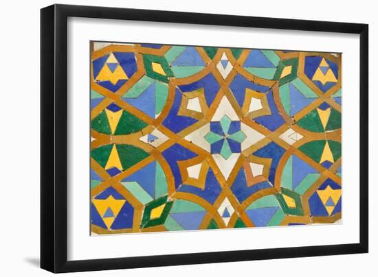 Oriental Mosaic In Casablanca-p.lange-Framed Art Print