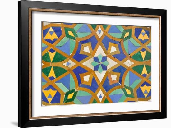 Oriental Mosaic In Casablanca-p.lange-Framed Art Print