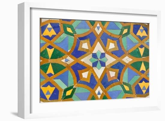 Oriental Mosaic In Casablanca-p.lange-Framed Art Print