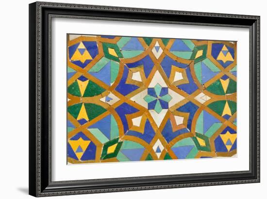 Oriental Mosaic In Casablanca-p.lange-Framed Art Print