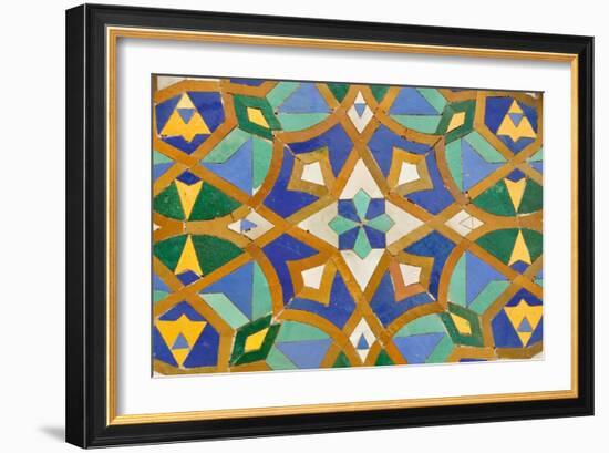 Oriental Mosaic In Casablanca-p.lange-Framed Art Print