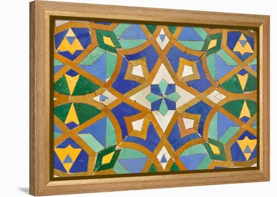 Oriental Mosaic In Casablanca-p.lange-Framed Stretched Canvas