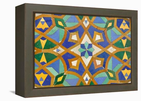 Oriental Mosaic In Casablanca-p.lange-Framed Stretched Canvas