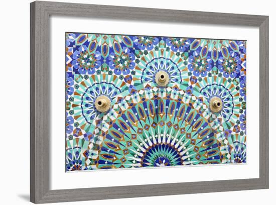 Oriental Mosaic In Morocco-p.lange-Framed Premium Giclee Print