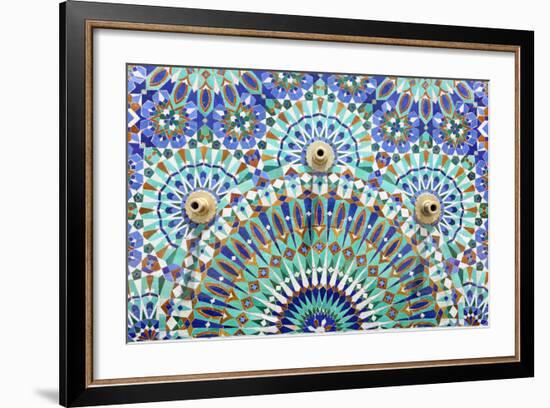 Oriental Mosaic In Morocco-p.lange-Framed Premium Giclee Print