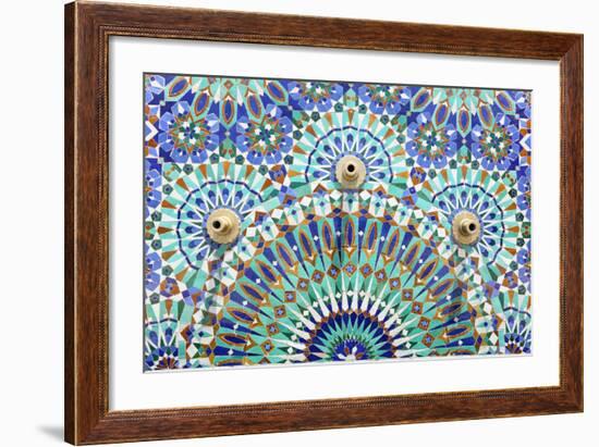 Oriental Mosaic In Morocco-p.lange-Framed Premium Giclee Print