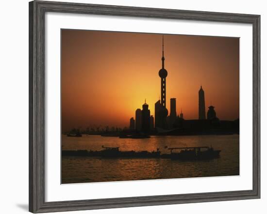 Oriental Pearl TV Tower and High Rises, Shanghai, China-Keren Su-Framed Photographic Print