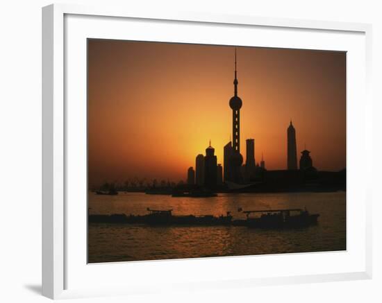 Oriental Pearl TV Tower and High Rises, Shanghai, China-Keren Su-Framed Photographic Print