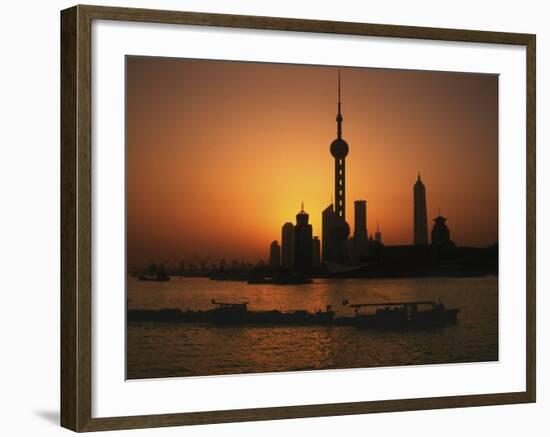 Oriental Pearl TV Tower and High Rises, Shanghai, China-Keren Su-Framed Photographic Print