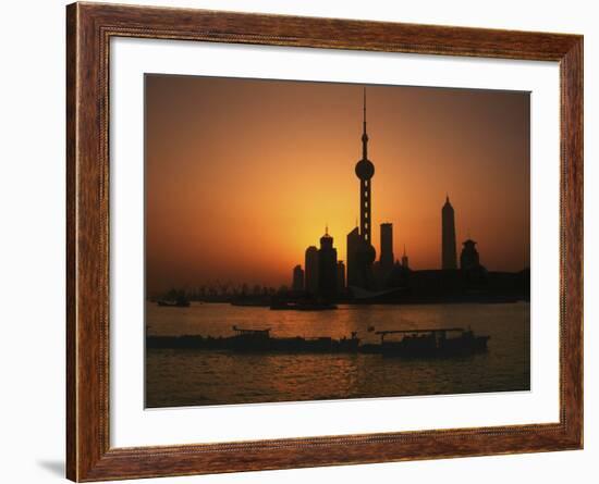 Oriental Pearl TV Tower and High Rises, Shanghai, China-Keren Su-Framed Photographic Print