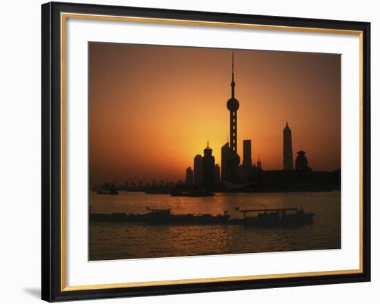 Oriental Pearl TV Tower and High Rises, Shanghai, China-Keren Su-Framed Photographic Print