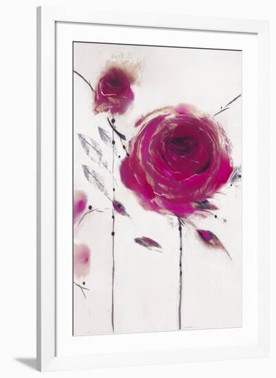 Oriental Rose II-Marilyn Robertson-Framed Art Print