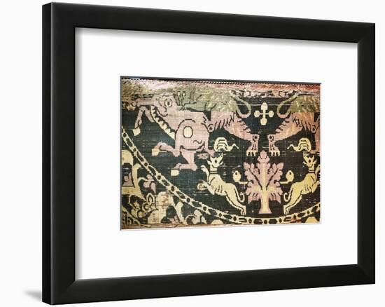 Oriental silk textile, c600 AD-Werner Forman-Framed Photographic Print