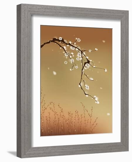 Oriental Style Painting, Plum Blossom-ori-artiste-Framed Art Print