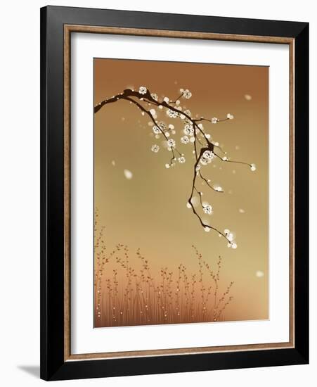 Oriental Style Painting, Plum Blossom-ori-artiste-Framed Art Print