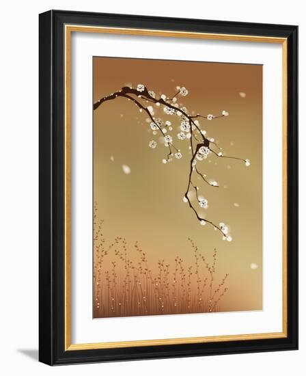 Oriental Style Painting, Plum Blossom-ori-artiste-Framed Art Print