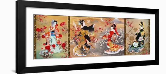 Oriental Triptych-Haruyo Morita-Framed Art Print