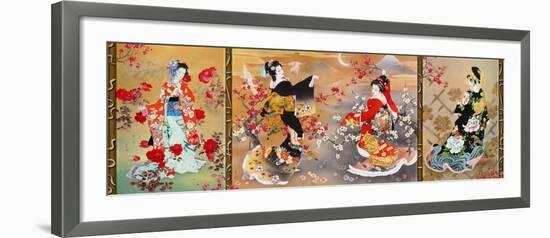 Oriental Triptych-Haruyo Morita-Framed Art Print