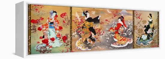 Oriental Triptych-Haruyo Morita-Framed Stretched Canvas