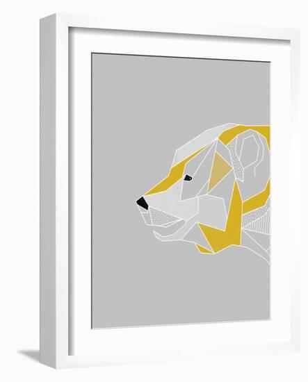 Origami Bear - Profile-null-Framed Giclee Print