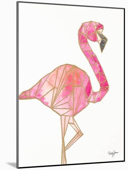 Origami Flamingo-Nola James-Mounted Art Print