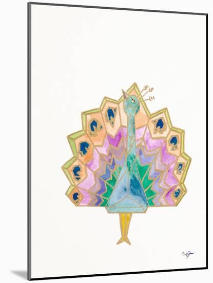 Origami Peacock-Nola James-Mounted Art Print