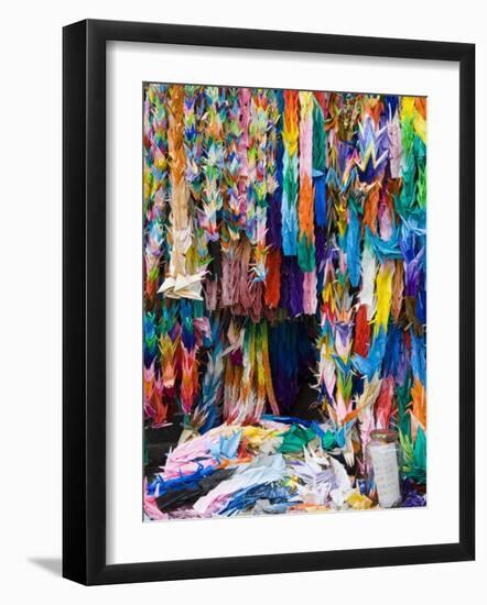 Origami Wreaths at Atomic Bomb Hypocenter, Nagasaki, Kyushu Region, Japan-Richard Cummins-Framed Photographic Print