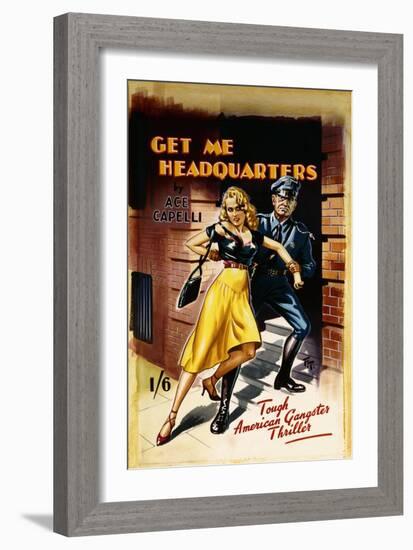 Original Cover Design for 'Get Me Headquarters'-Joseph Werner-Framed Giclee Print