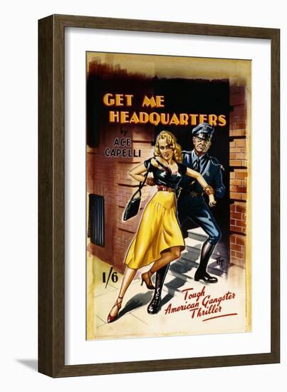 Original Cover Design for 'Get Me Headquarters'-Joseph Werner-Framed Giclee Print